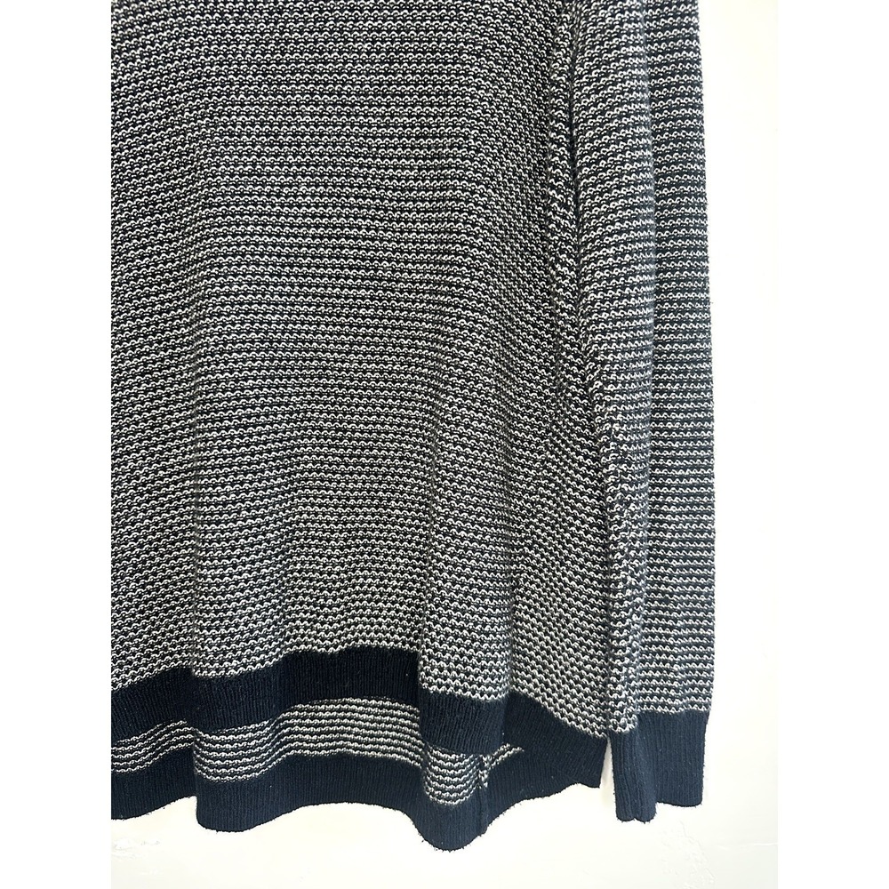 Madewell Size L Women's Pullover Striped Black‎ White Textured Knit Long Sleeve - Picture 7 of 11